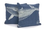 Lot de 2 coussins Baleine