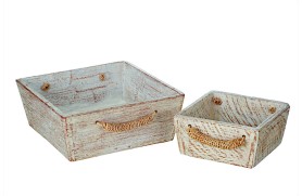2 paniers en bois