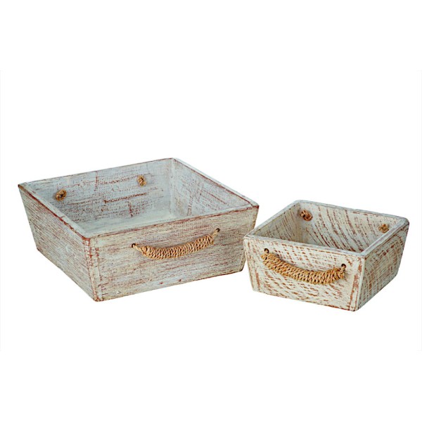 2 paniers en bois