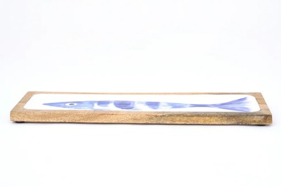 Plateau émaillé bleu