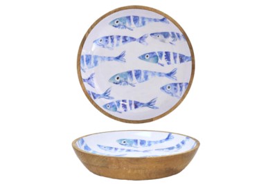 Bol émaillé poisson
