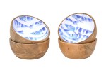 Set de 4 bols à poissons émaillés