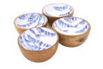 Set de 4 bols à poissons émaillés