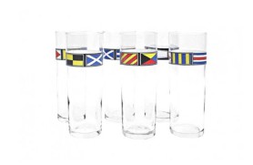 Set 6 verres de drapeaux