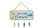 plaque de bois "To the Beach"