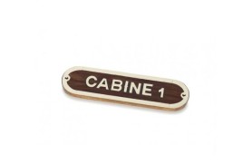 Plaque "CABINE 1"